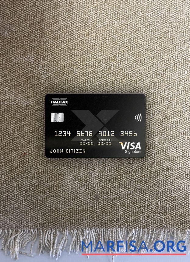 Printable United Kingdom Halifax bank visa signature card photolook front example